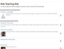Tablet Screenshot of kidsteachingkids.blogspot.com