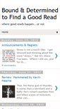 Mobile Screenshot of boundanddeterminedtofindagoodread.blogspot.com