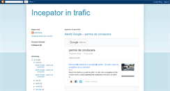 Desktop Screenshot of incepator-in-trafic.blogspot.com