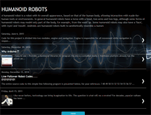 Tablet Screenshot of indian-humanoidrobots.blogspot.com