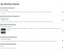 Tablet Screenshot of myrestlesshands.blogspot.com
