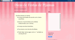 Desktop Screenshot of dicasdefestasdepijamas.blogspot.com