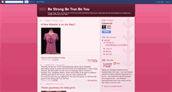 Desktop Screenshot of bestrongbetruebeyou.blogspot.com