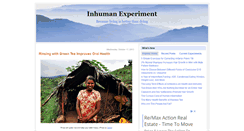 Desktop Screenshot of inhumanexperiment.blogspot.com