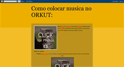 Desktop Screenshot of comocolocarmusicanoorkut.blogspot.com