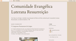 Desktop Screenshot of comunidadeluteranaressurreicao.blogspot.com