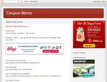 Tablet Screenshot of couponmemo.blogspot.com