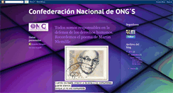 Desktop Screenshot of confederacionnacionaldeongs.blogspot.com