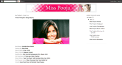 Desktop Screenshot of miss-pooja.blogspot.com