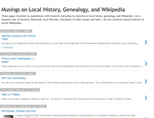 Tablet Screenshot of musingsonlocalhistgenwiki.blogspot.com