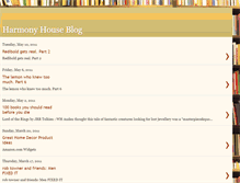 Tablet Screenshot of harmonyhouseblog.blogspot.com
