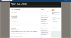 Desktop Screenshot of latestadultsms.blogspot.com