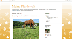 Desktop Screenshot of meinepferdewelt.blogspot.com