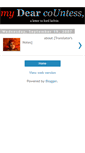Mobile Screenshot of my-dear-countess.blogspot.com