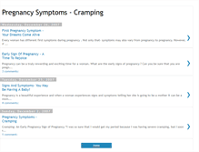 Tablet Screenshot of pregnancysymptomscramping.blogspot.com