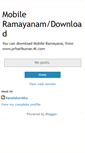 Mobile Screenshot of mobileramayanam.blogspot.com