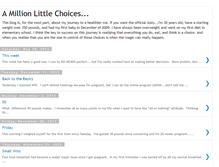 Tablet Screenshot of millionlittlechoices.blogspot.com