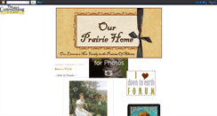 Desktop Screenshot of ourprairiehome.blogspot.com