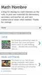 Mobile Screenshot of mathhombre.blogspot.com