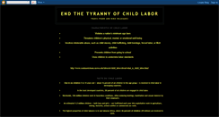 Desktop Screenshot of endthetyrannyofchildlabor.blogspot.com