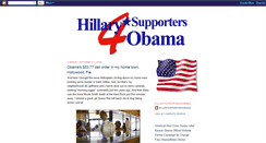 Desktop Screenshot of hillarysupporters4obama.blogspot.com