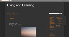 Desktop Screenshot of livingandlearning101.blogspot.com