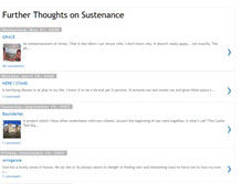 Tablet Screenshot of furtherthoughtsonsustenance.blogspot.com