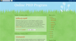 Desktop Screenshot of onlinephdprogram.blogspot.com