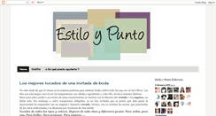 Desktop Screenshot of estiloypunto.blogspot.com