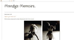 Desktop Screenshot of mandys-memoirs.blogspot.com