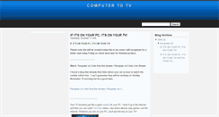 Desktop Screenshot of computertotv.blogspot.com