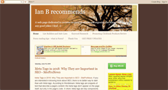 Desktop Screenshot of ianbrecommends.blogspot.com