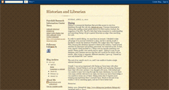 Desktop Screenshot of historianandlibrarian.blogspot.com