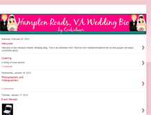 Tablet Screenshot of hamptonroadsweddings.blogspot.com