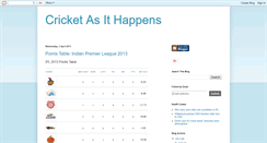 Desktop Screenshot of cricketasithappens.blogspot.com