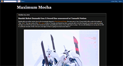 Desktop Screenshot of maximummecha.blogspot.com