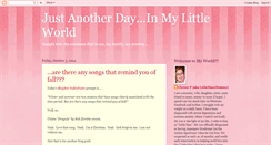 Desktop Screenshot of justanotherdayinmylittleworld.blogspot.com