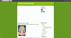 Desktop Screenshot of kristen-bell-blognews.blogspot.com