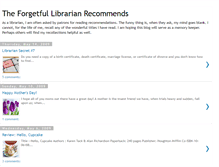 Tablet Screenshot of forgetfullibrarianrecommends.blogspot.com