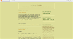 Desktop Screenshot of luna-knits.blogspot.com