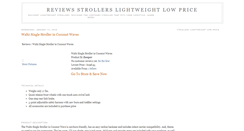 Desktop Screenshot of lightweight-stroller.blogspot.com