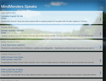 Tablet Screenshot of mindmendersspeaks.blogspot.com