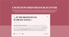 Desktop Screenshot of churchofchristresourcecenter.blogspot.com