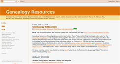 Desktop Screenshot of genealogyresources.blogspot.com