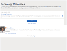 Tablet Screenshot of genealogyresources.blogspot.com