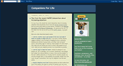 Desktop Screenshot of companionsforlife.blogspot.com