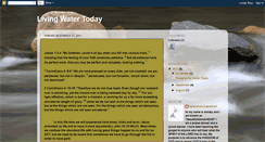 Desktop Screenshot of livingwatertoday.blogspot.com