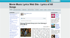 Desktop Screenshot of moviemusiclyrics.blogspot.com