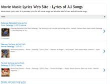 Tablet Screenshot of moviemusiclyrics.blogspot.com