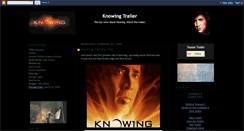 Desktop Screenshot of knowing-trailer.blogspot.com